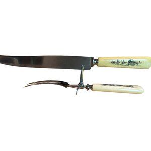 Vintage Rare Henley & Co Stainless Carving Set Made in Germany‎ 1940's